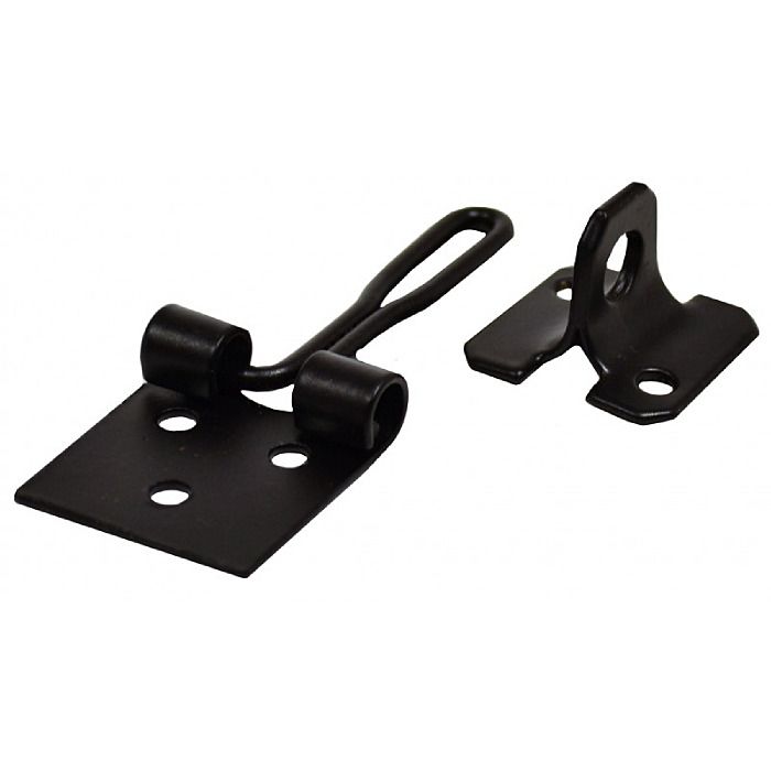 Hasp & Staple Black Japanned 75mm