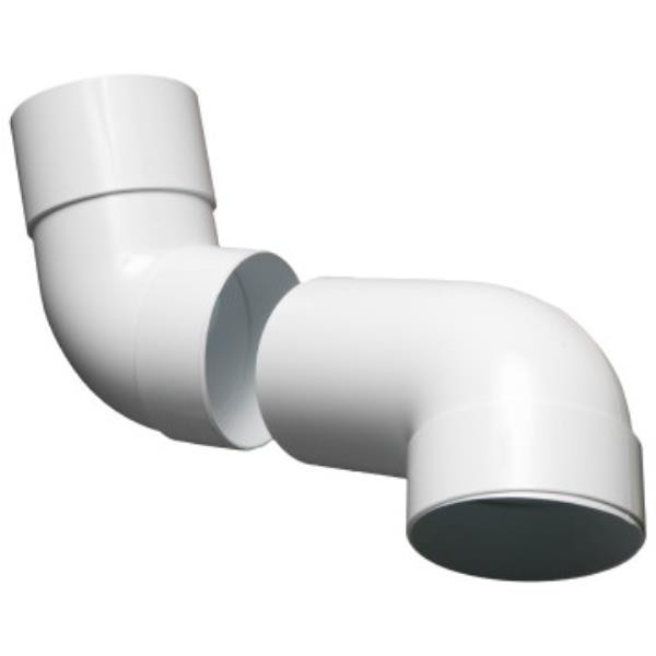 KonstruktIt PVC Downpipe Swan Neck Offset