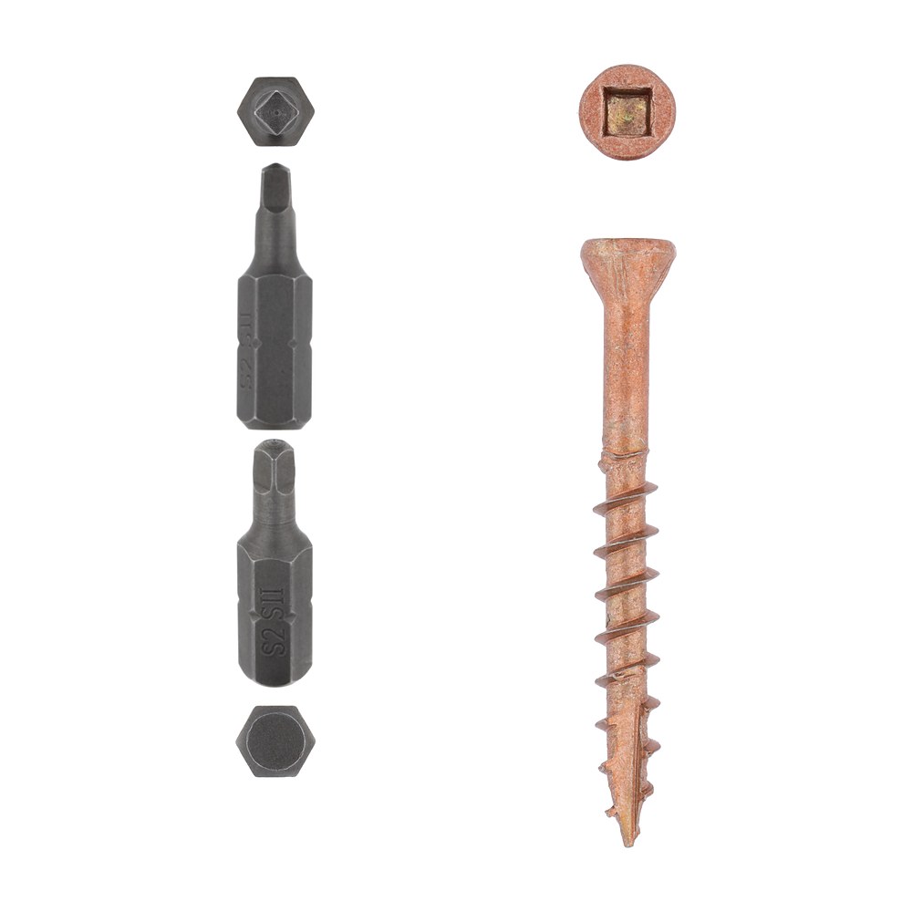 Eureka Decking Screw, Square Drive, Ruspert Coated – 4 x 40mm – pack of 50