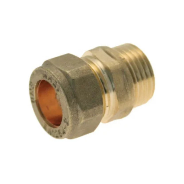 Compression Coupler 15mm x 1/2" Male Iron