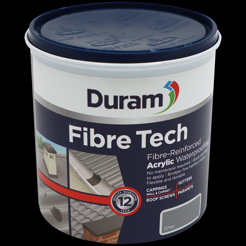 Duram FibreTech Roof Waterproofer, Grey – 1L