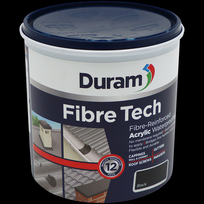 Duram FibreTech Roof Waterproofer, Black – 1L