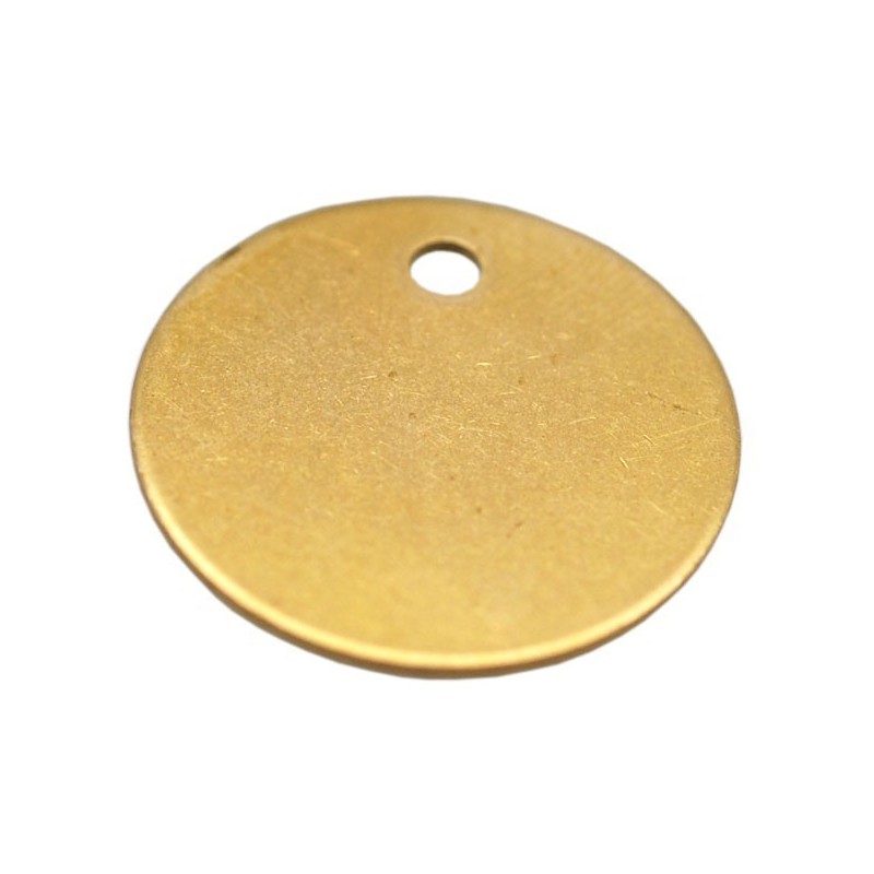 KonstruktIt Key Tag, Brass, Round 25mm