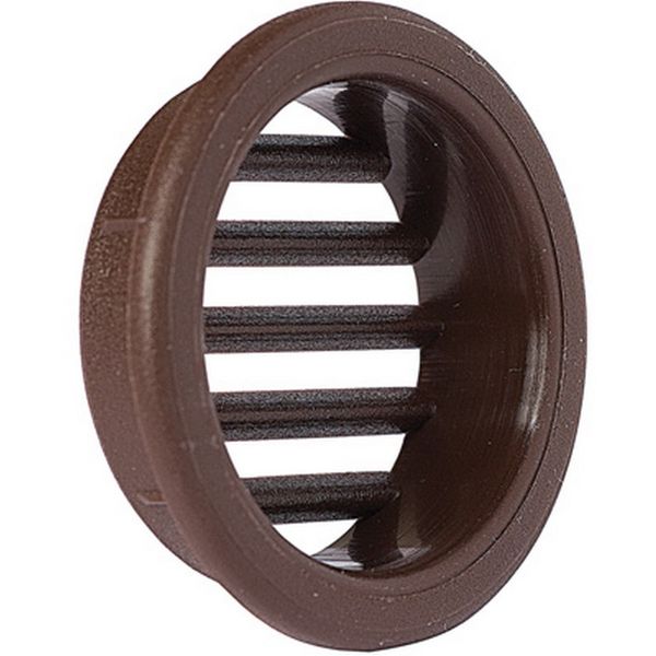 Air Vent Round Screw-On Brown