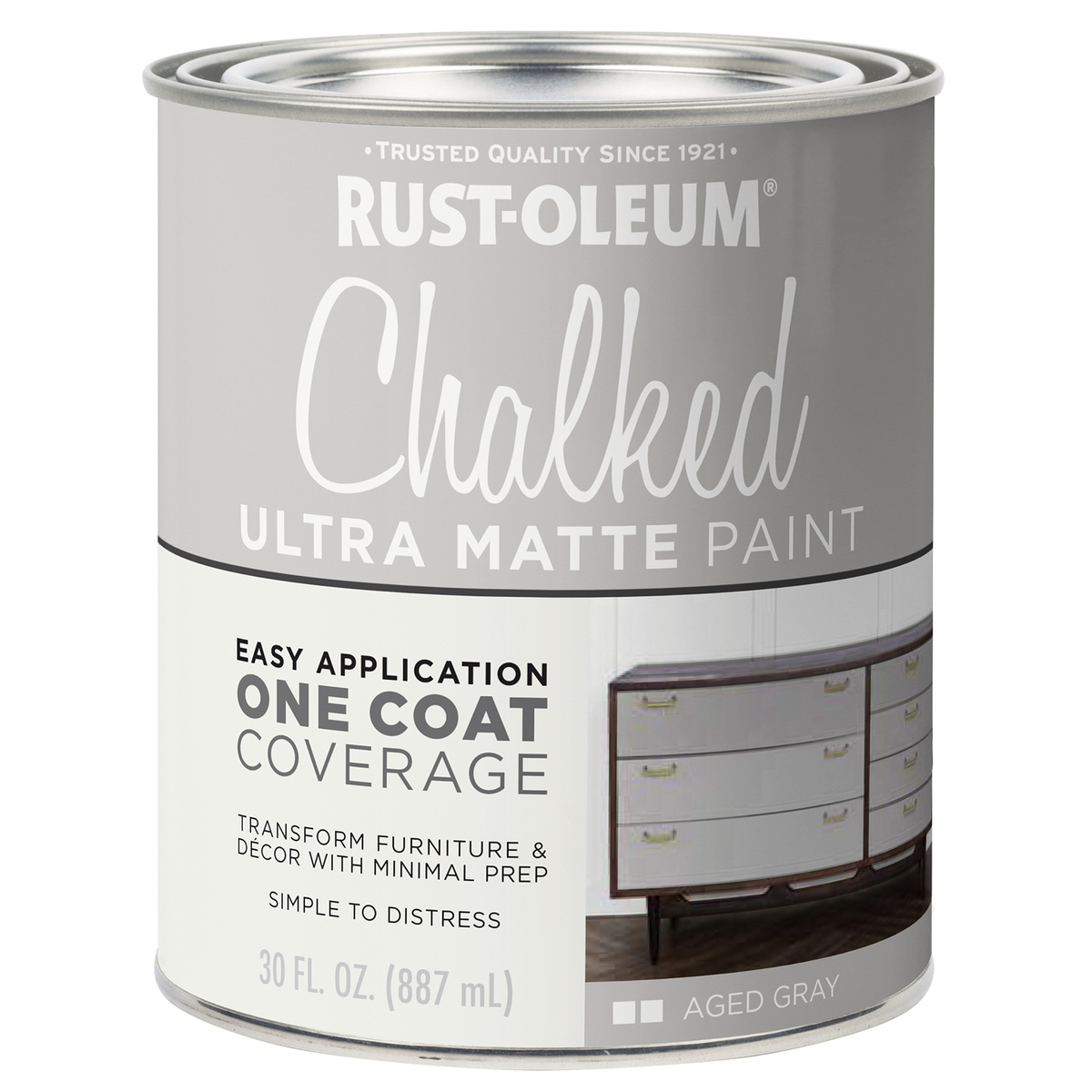 Rust-Oleum Chalked Paint Quart, Aged Grey
