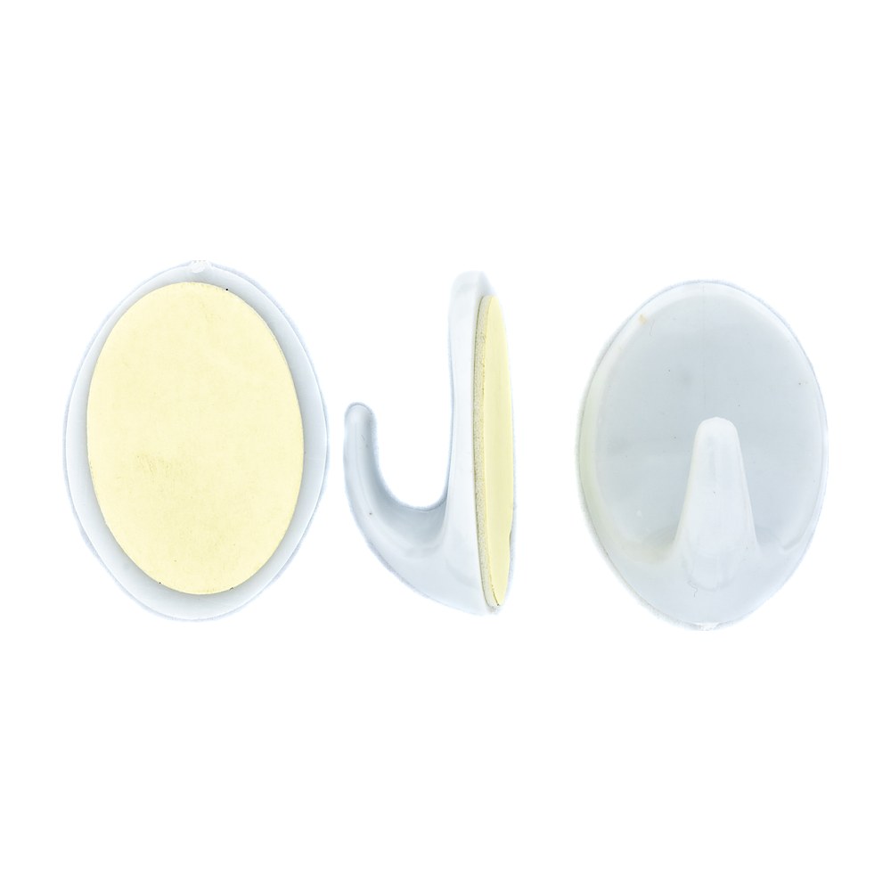 Eureka Stick-On Hook, White – Pack of 3