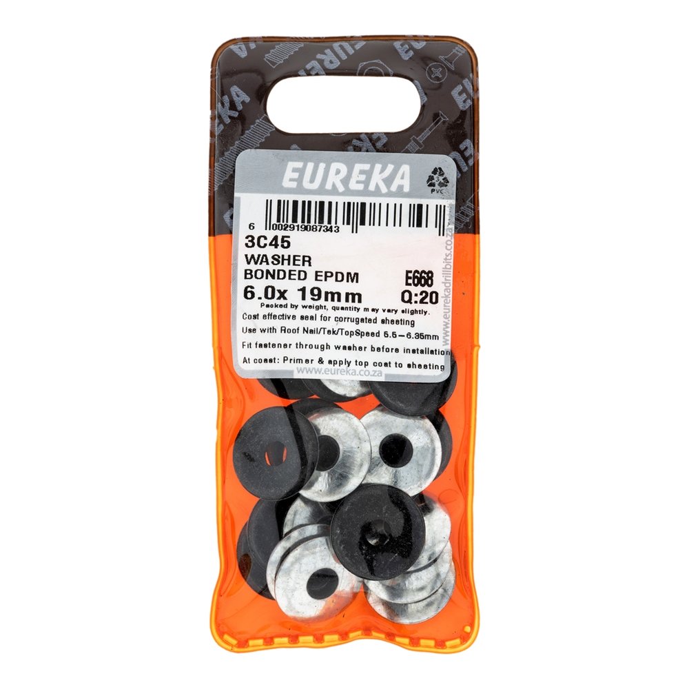 Eureka Bonded Washer, EPDM – 6 x 19mm – pack of 20