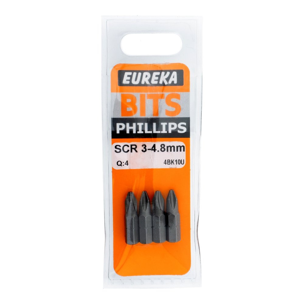 Eureka Phillips Drive Screwdriver Bit PH2 x 25mm – 4 Pack