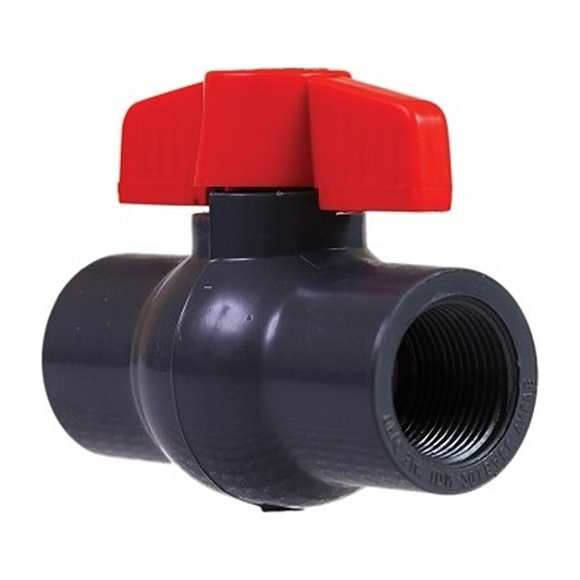 KonstruktIt PVC Lever Ball Valve 3/4", Female x Female