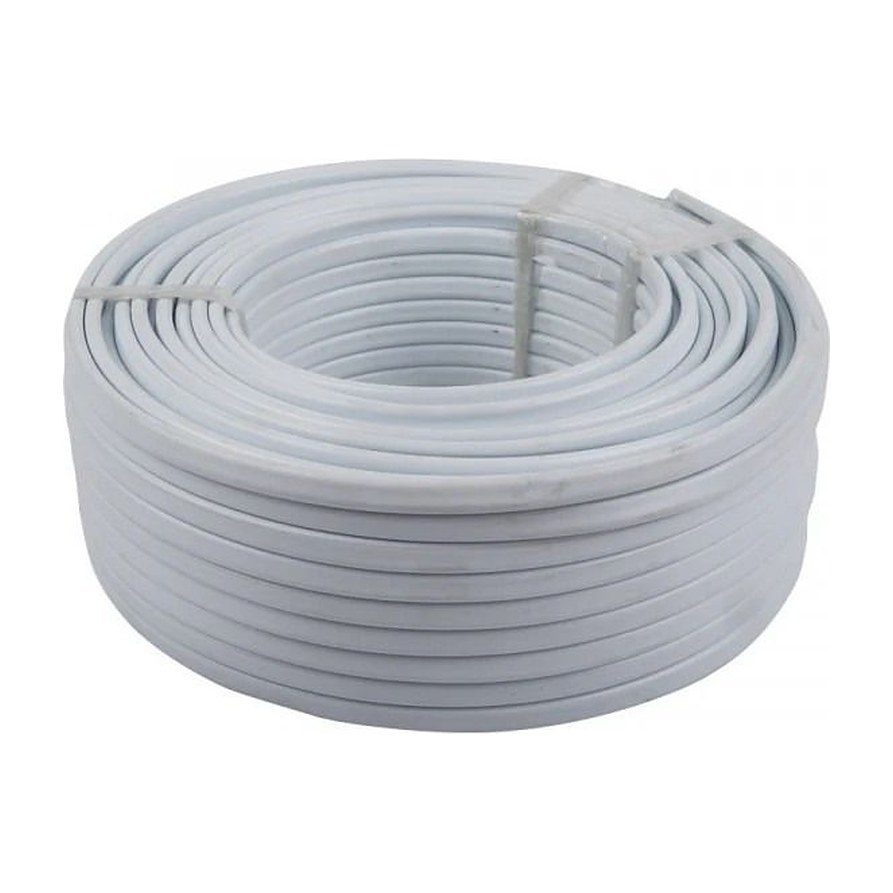 KonstruktIt Flat Twin &amp; Earth Cable 1.5mm², White – Per Metre