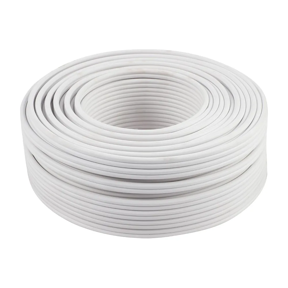 KonstruktIt Flat Twin & Earth Cable 2.5mm², White – Per Metre