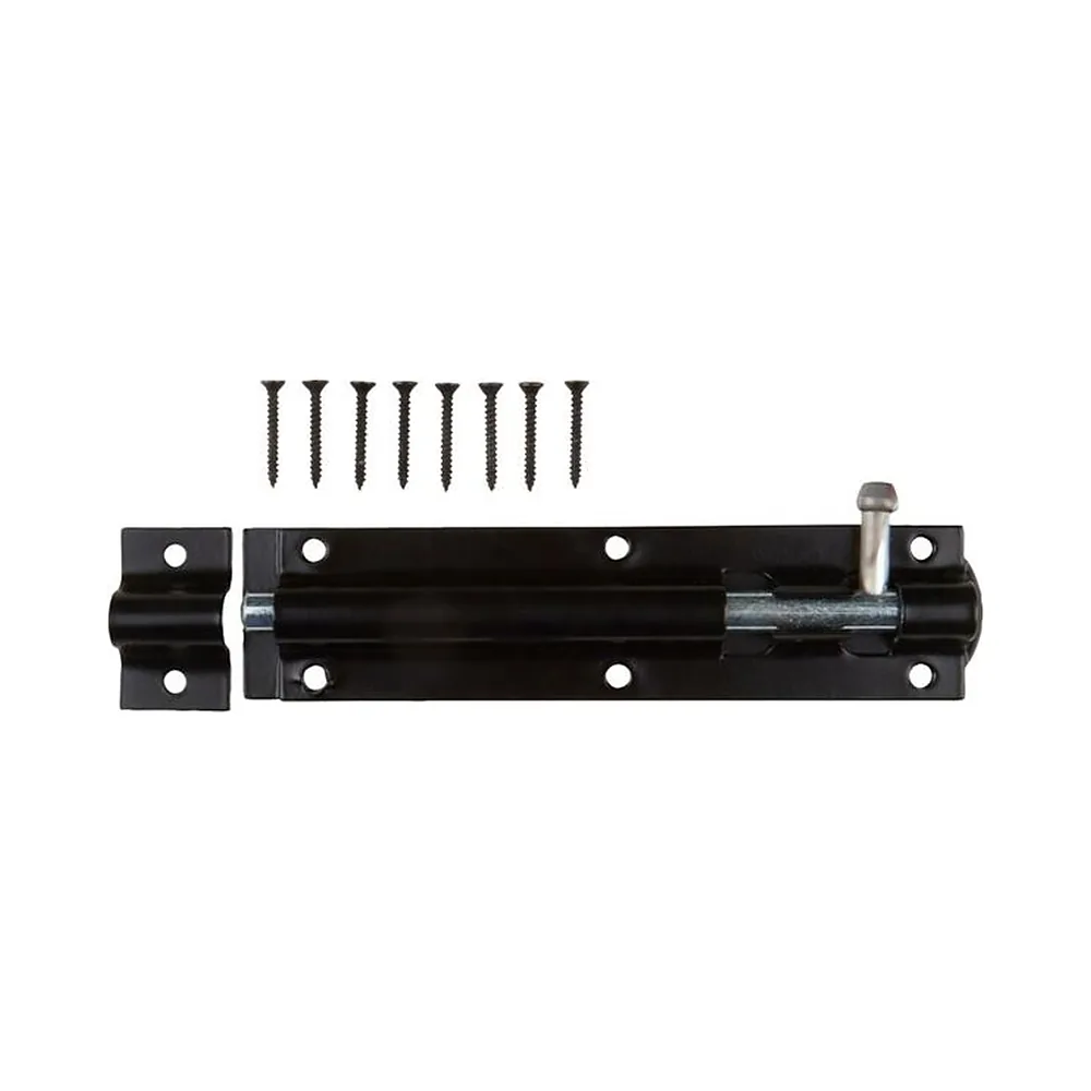 KonstruktIt Barrel Bolt, Black Japanned 150 x 12mm