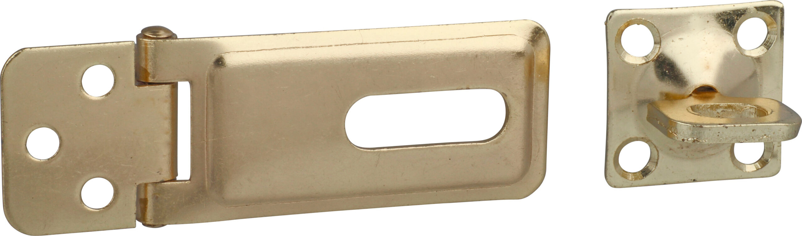KonstruktIt Hasp & Staple, Brass Plated, Light 55mm