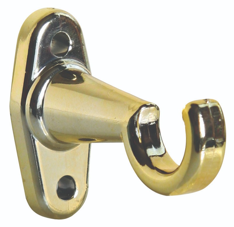 Kirtech Brass Cafe Plastic Curtain Bracket – Pack of 2