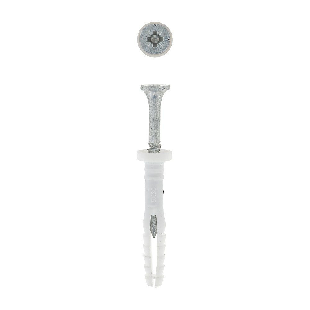 Eureka Nail-In Anchor, White Rimmed 5 x 35mm – Pack of 6