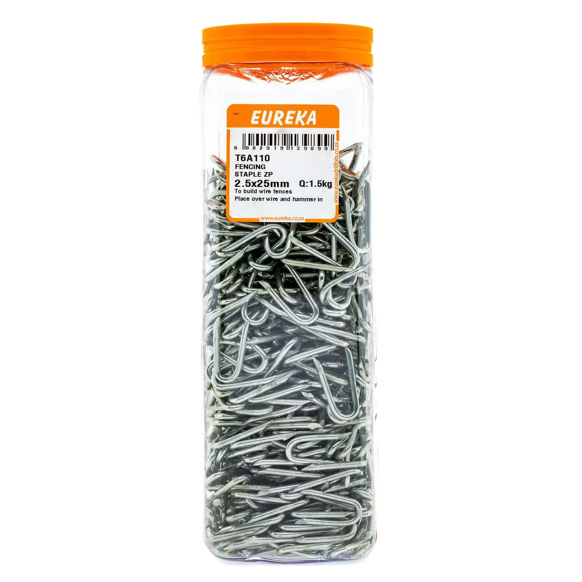 Eureka Fencing Staple, Zinc Plated