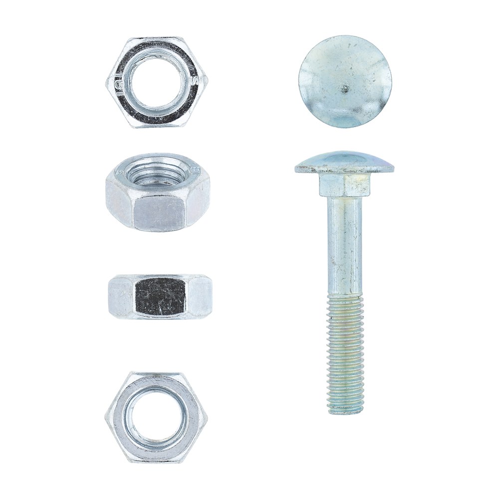 Eureka Cup Square Bolt & Nut, Galvanised – 8 x 50mm – pack of 4