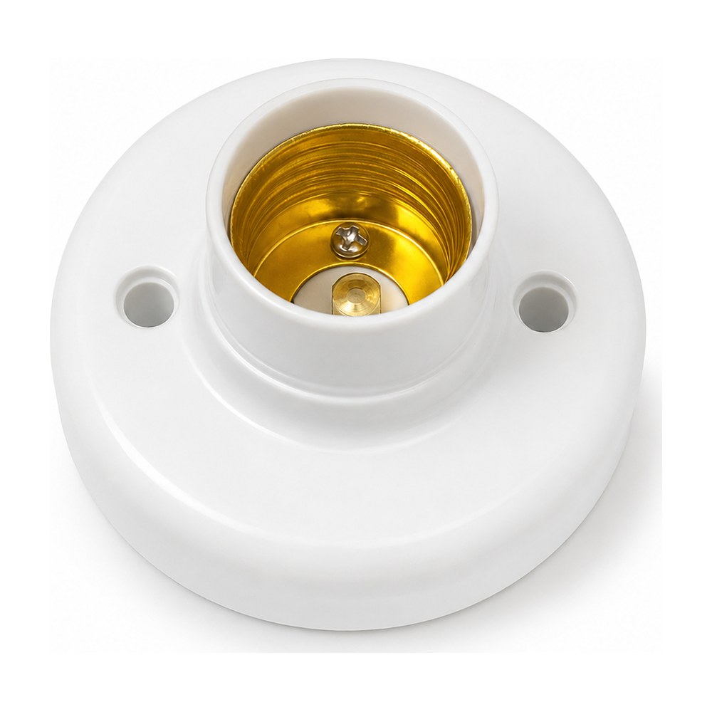 KonstruktIt Batten Lamp Holder, ES (E27), White