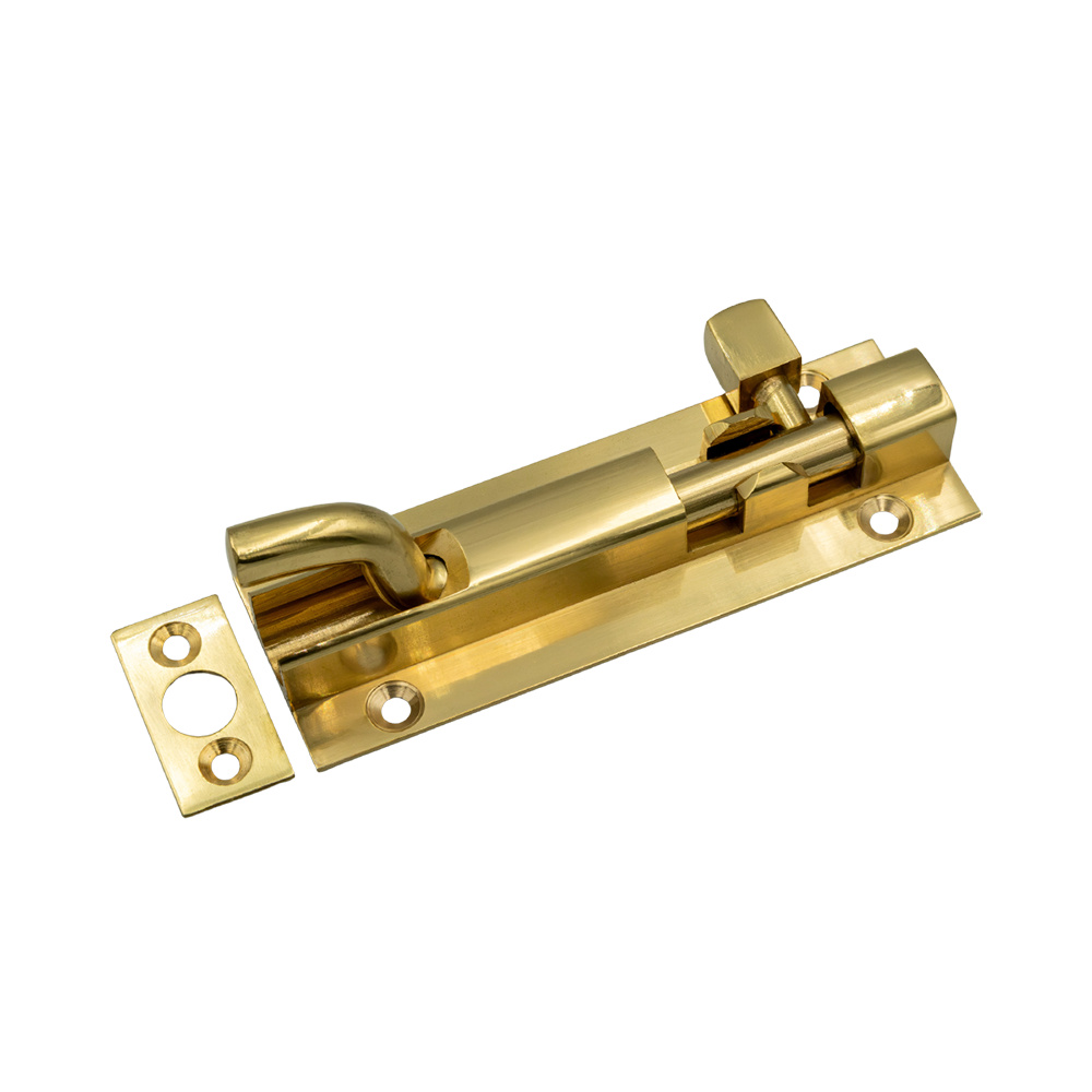 Barrel Bolt Brass Necked 100mm