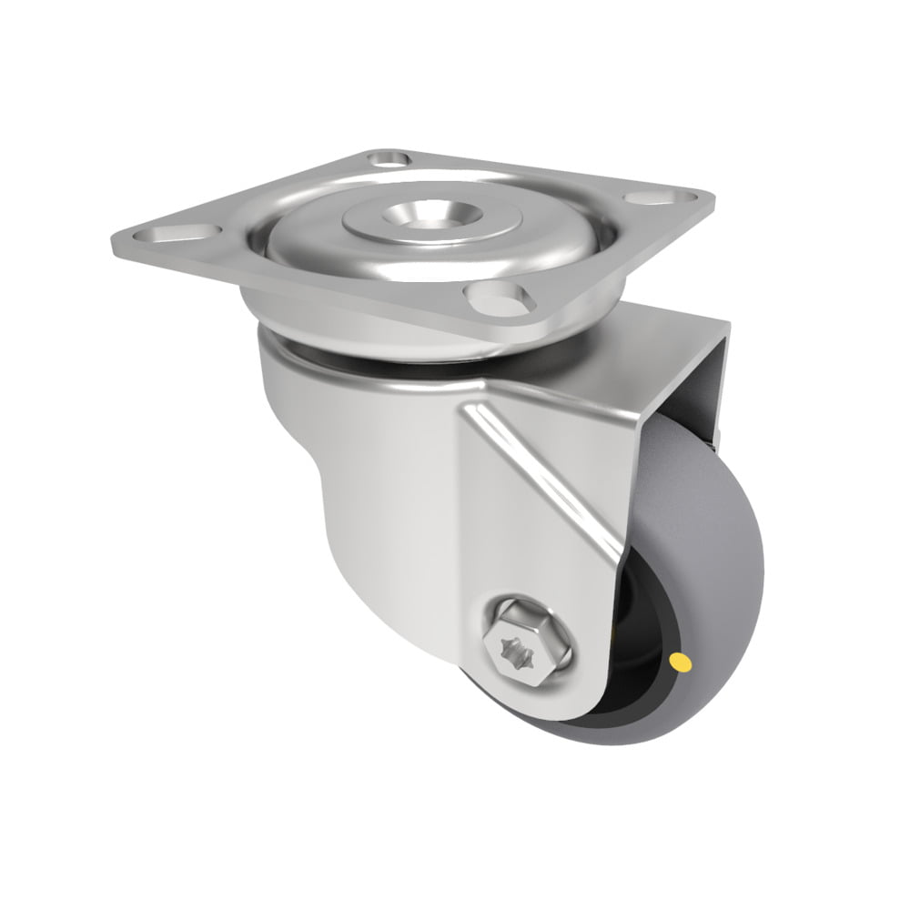 Rubber Plate Swivel Castor 75mm