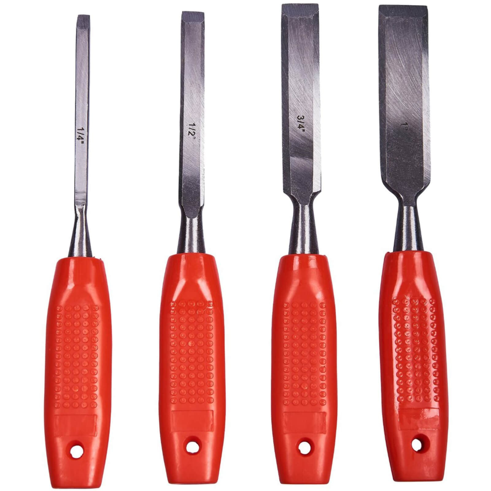 Chisel Set 4 Piece, Plastic Handle