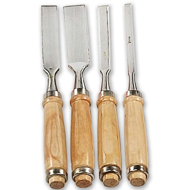 Chisel Set 4 Piece, Wood Handle