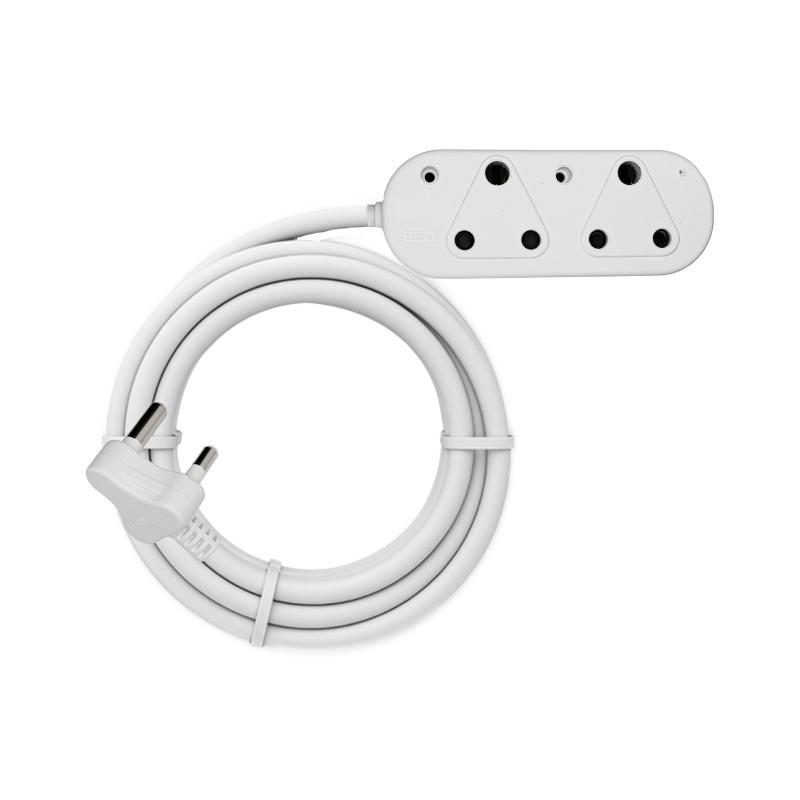 KonstruktIt Extension Cord 5m, 16A, White