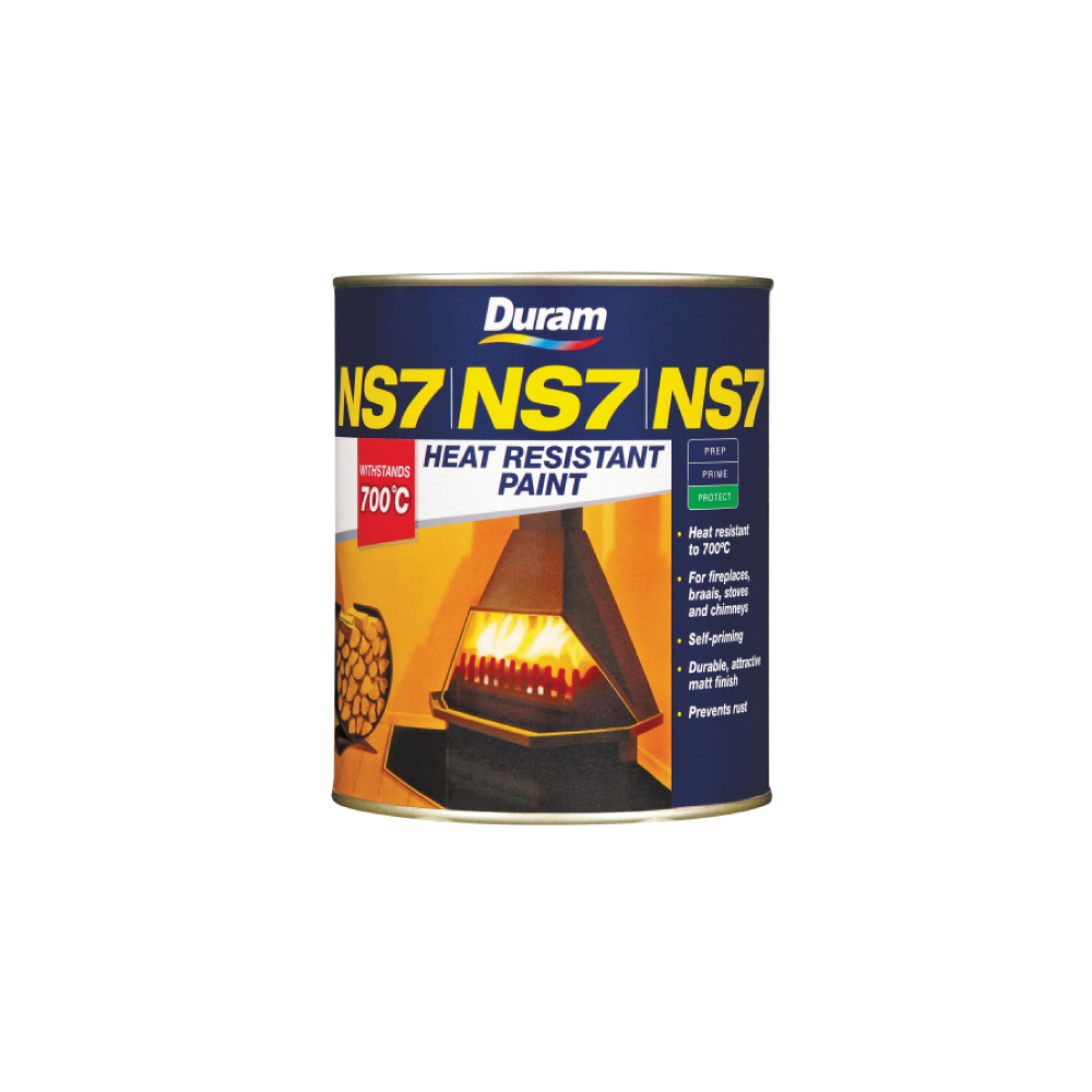 Duram NS7 High Heat Paint, Black – 1L