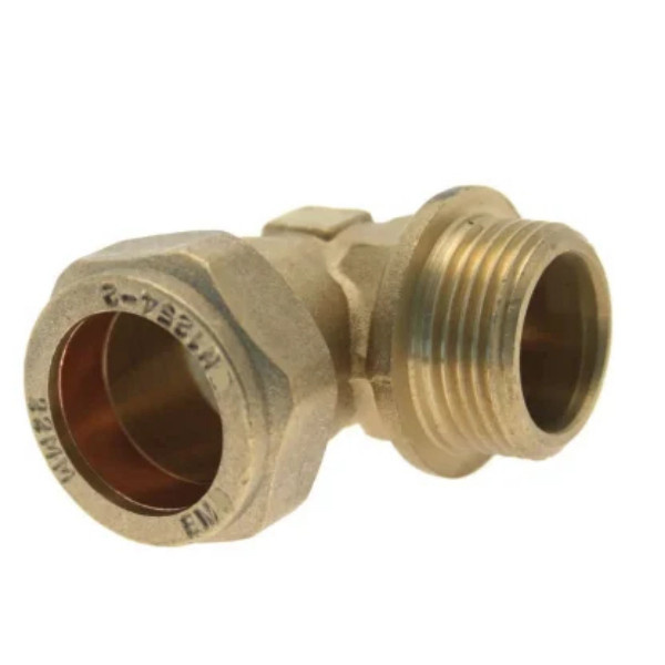 Compression Elbow 15mm x Male Iron