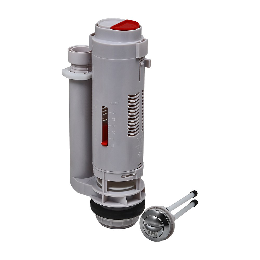 Dutton Plastics Dual Flush Outlet Valve with Button – 2"