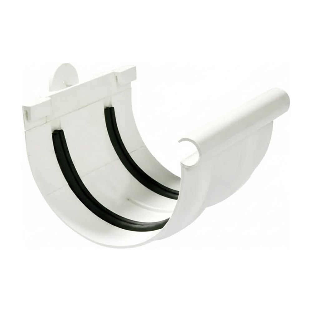KonstruktIt PVC Gutter Connector, Half Round