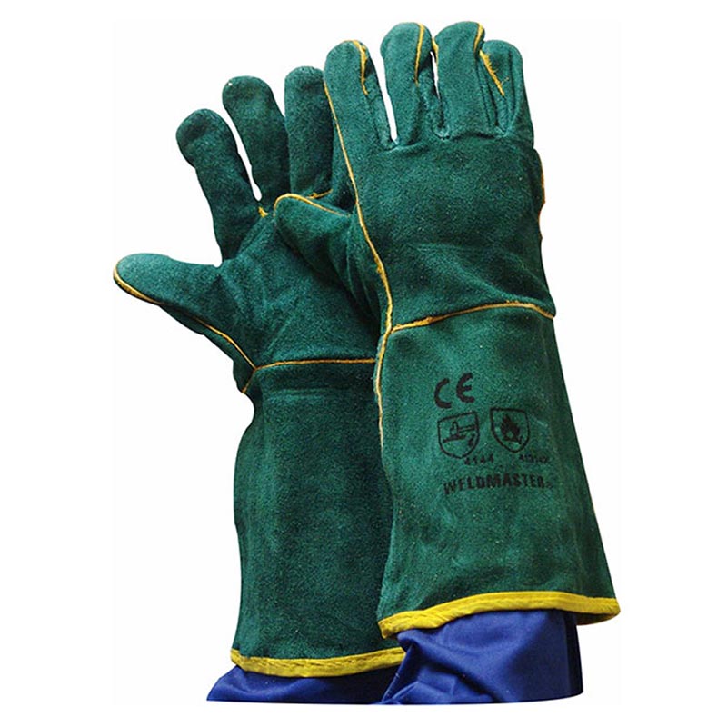 Leather Welding Gloves, Green