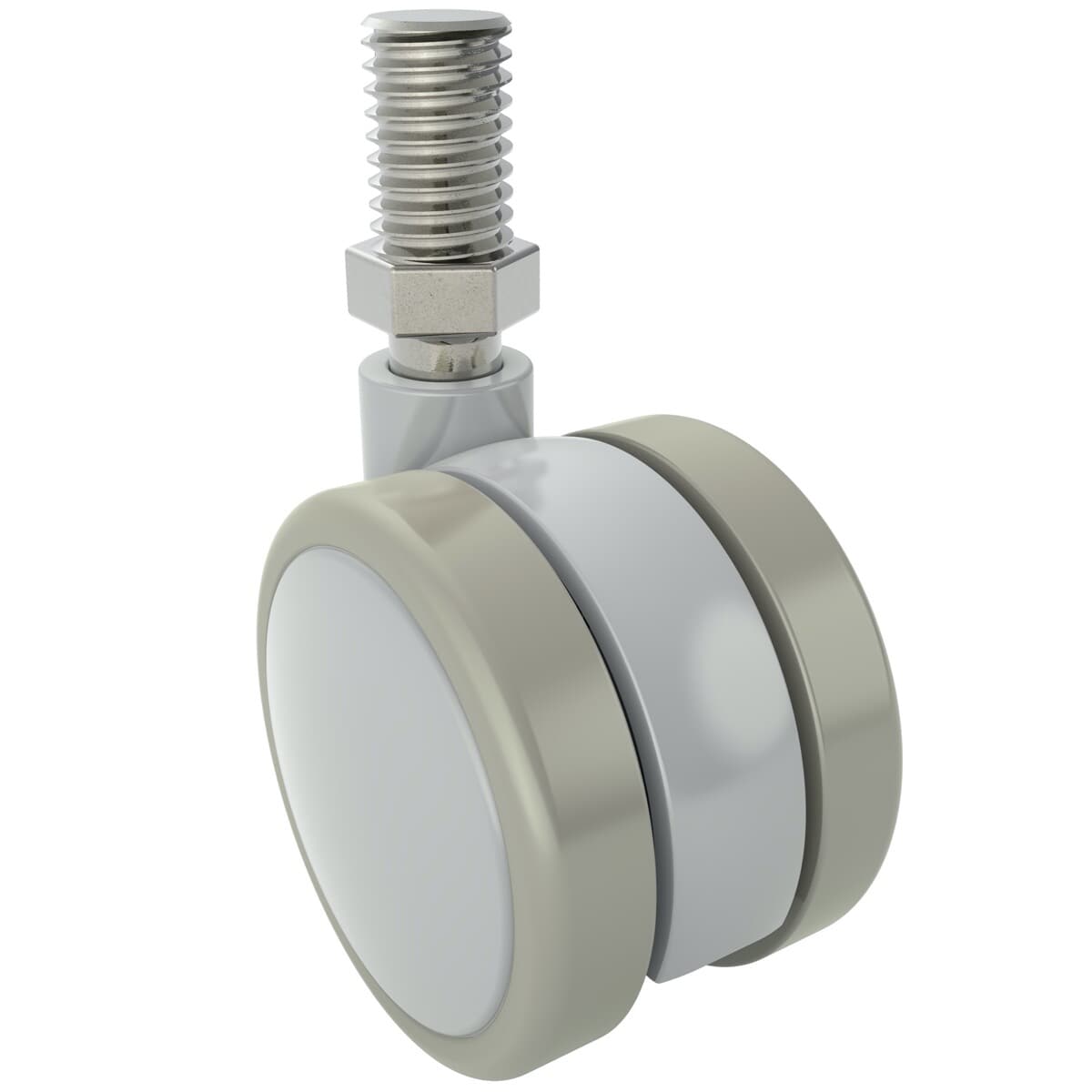 Twin-Wheel Stem Castor 40mm