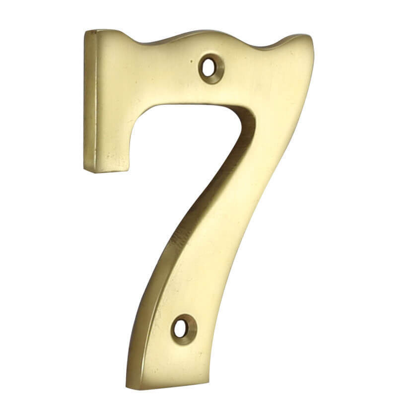 Brass House Number 7, 50mm