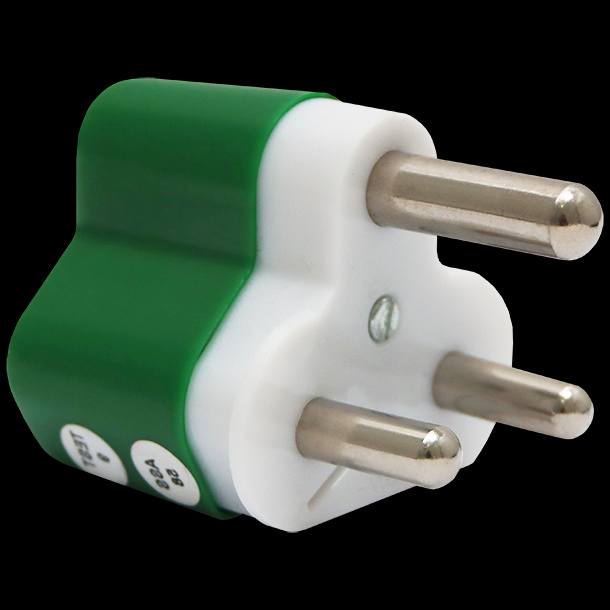 Plug Top 16A Hollow Pin, Green