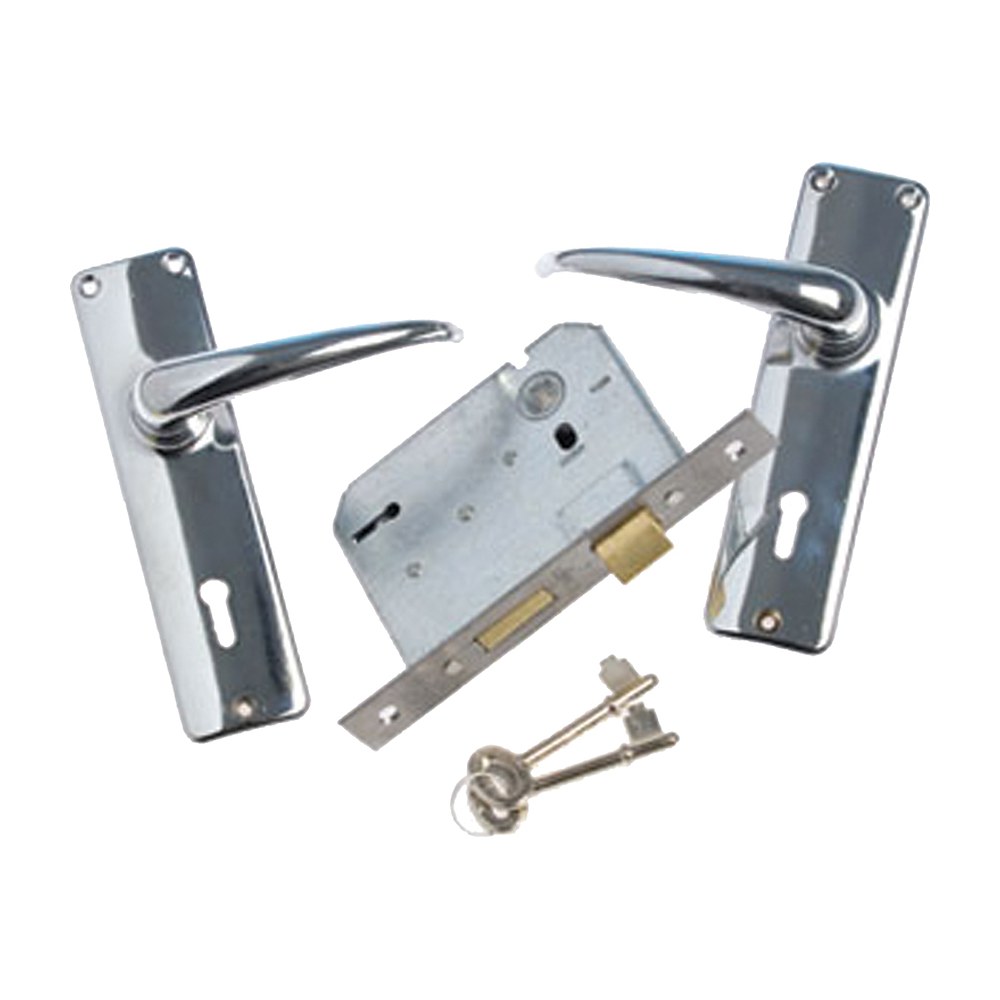 Eureka Fort Knox 2-Lever Lockset, Chrome