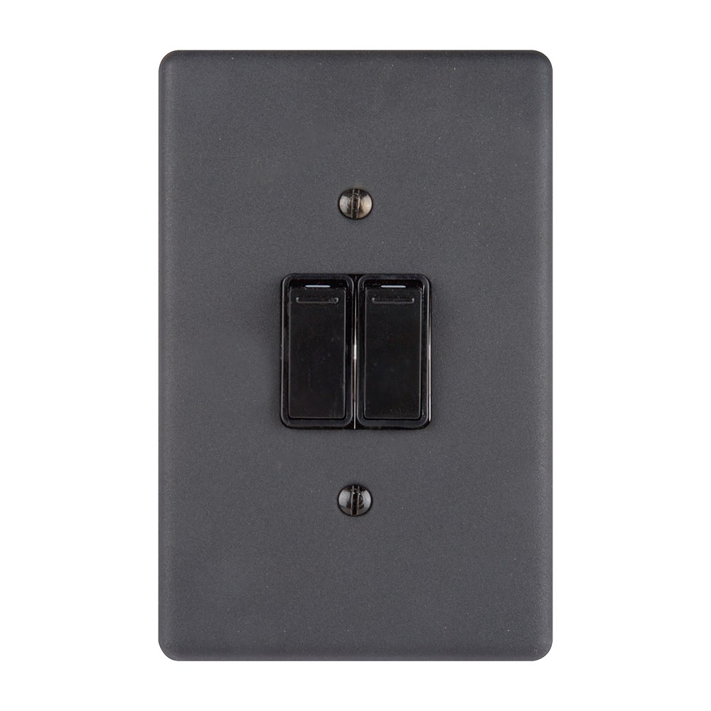 2-Lever Switch 4x2 Black