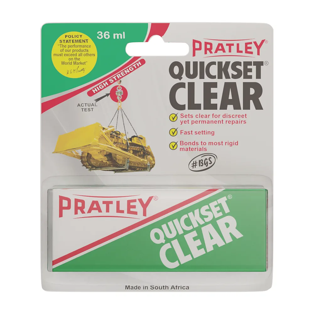 Pratley Quickset Clear Epoxy – 36ml (2 x 18ml)