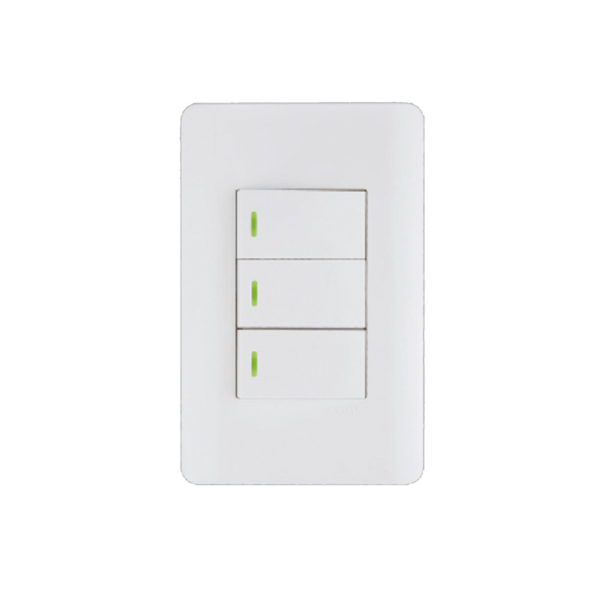 Ausma 3-Lever Switch 4x2, Plastic