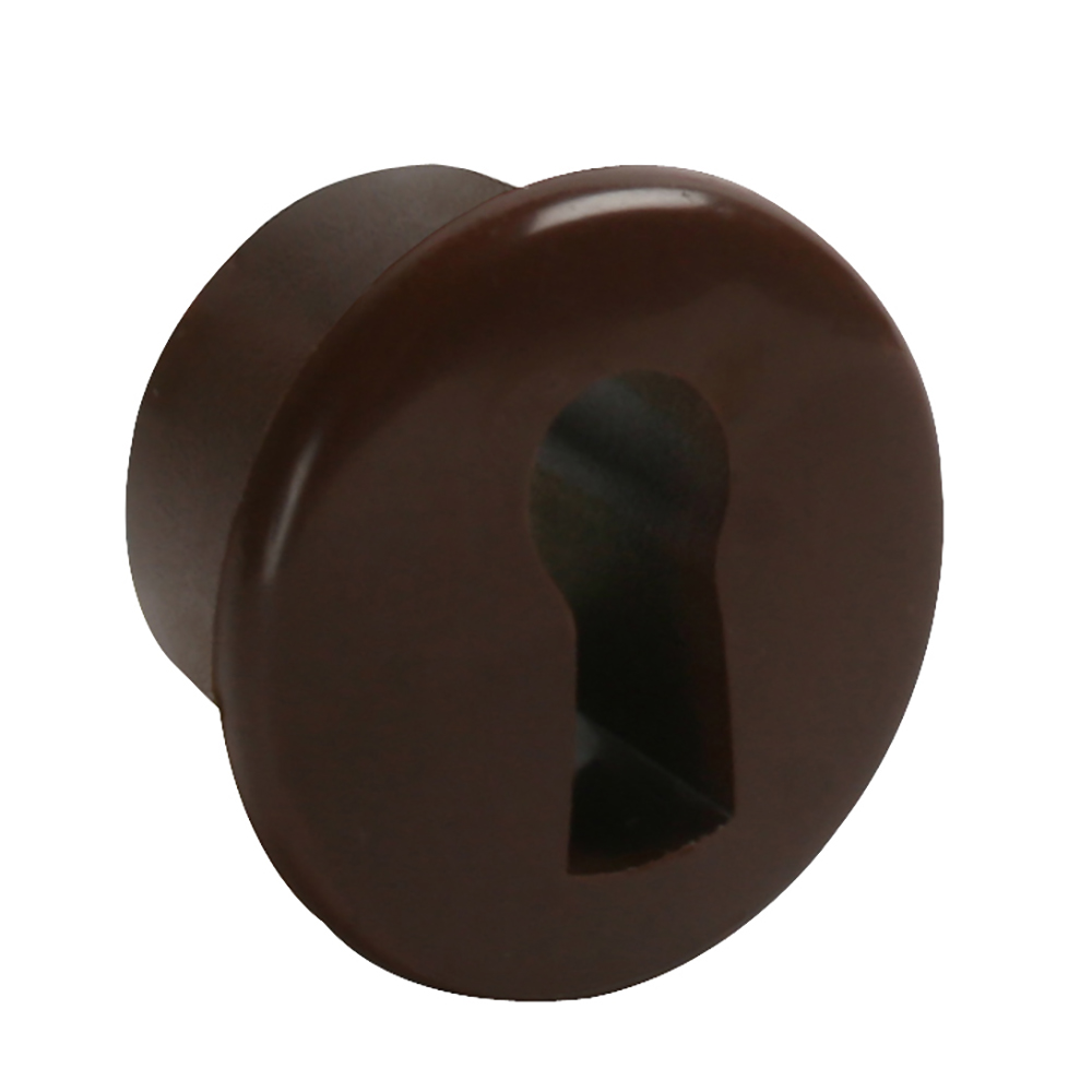 Keyhole Escutcheon, Brown Plastic