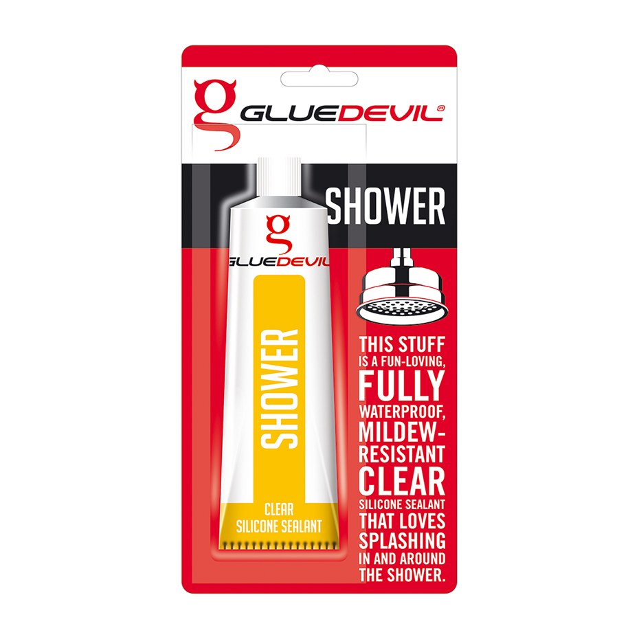 Glue Devil Shower Silicone Sealant, Clear – 90ml
