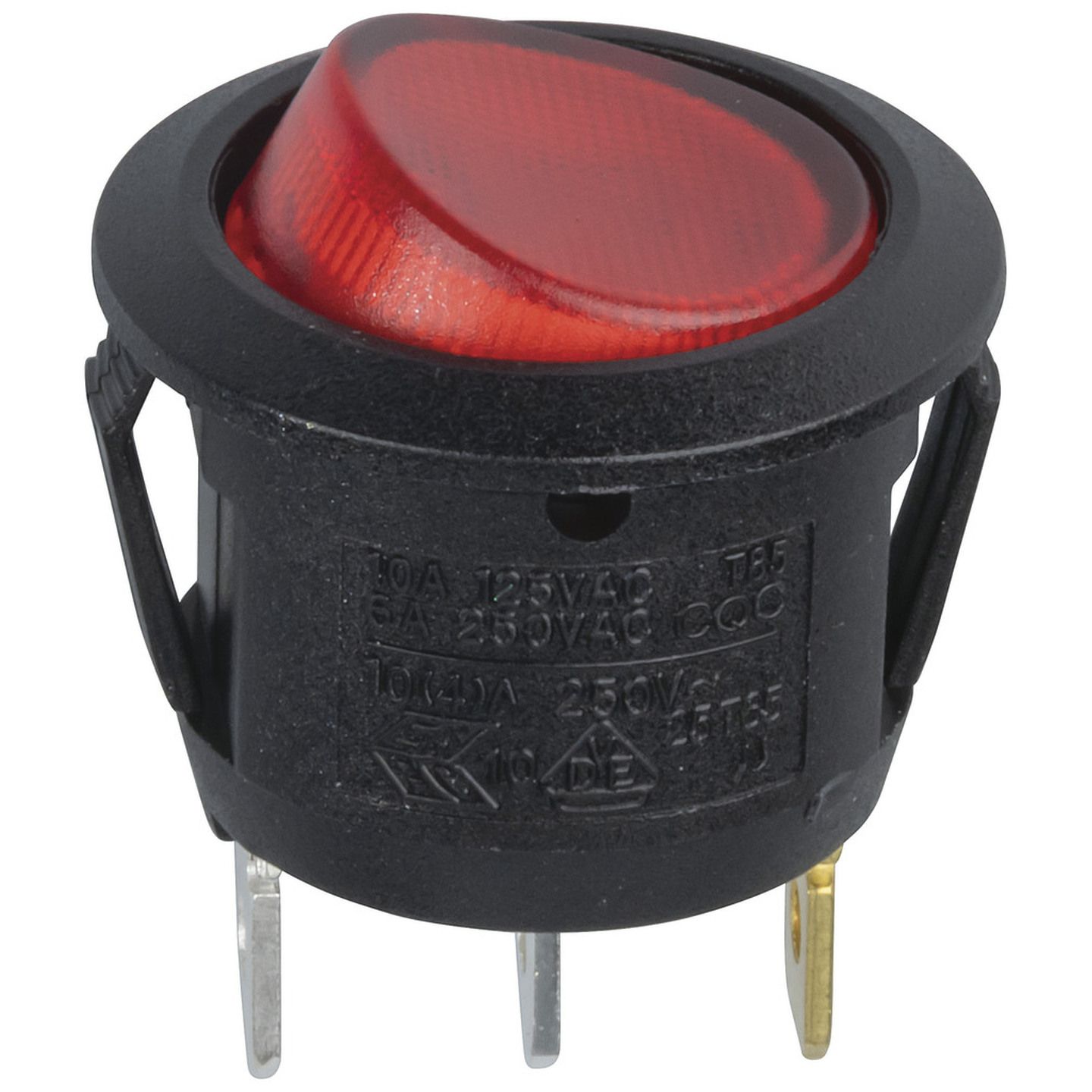 KonstruktIt Rocker Switch, Illuminated Red, SPST