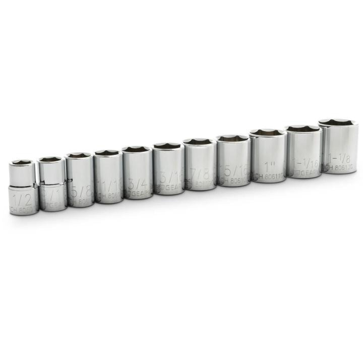 KonstruktIt Socket Set 11 Piece, 1/2" Drive