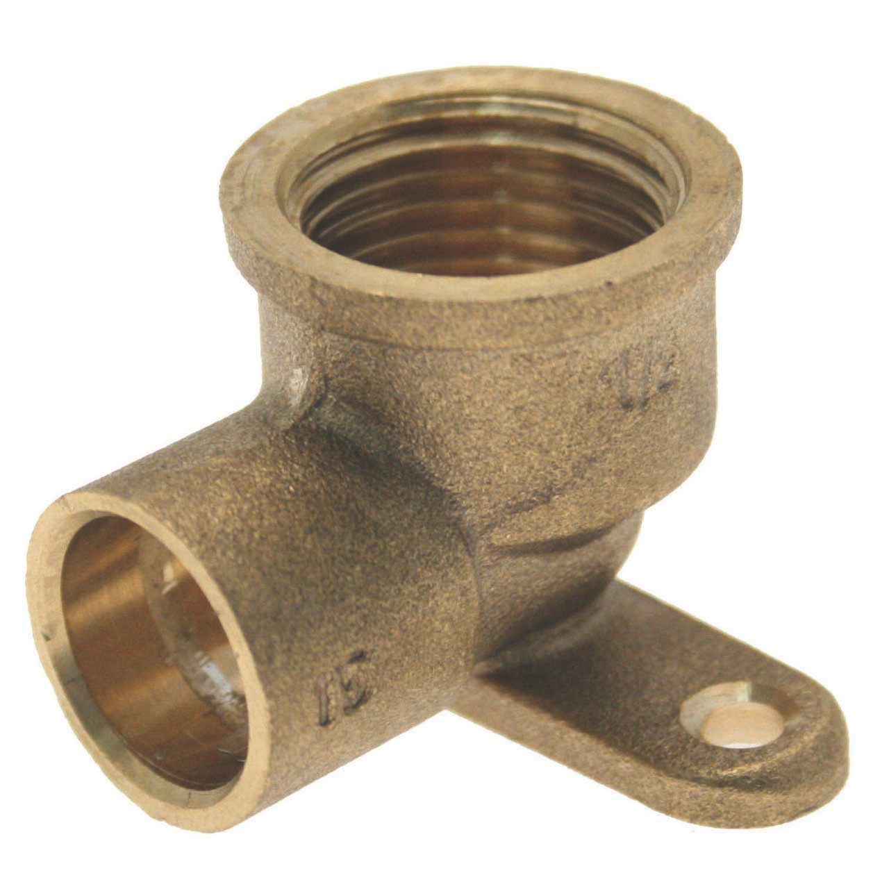 Solder Wallplate Elbow 15mm