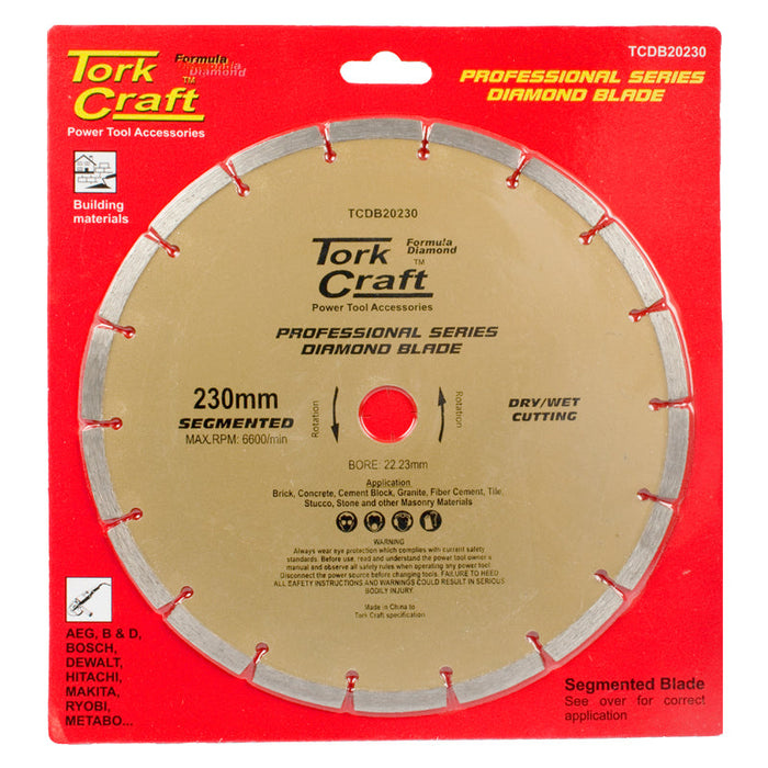 Tork Craft Professional Segmented Diamond Blade 230mm