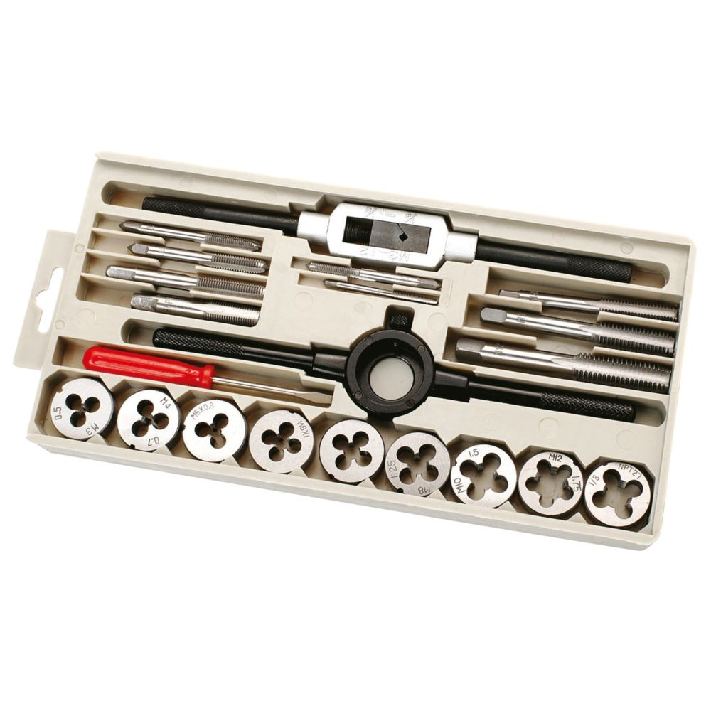 KonstruktIt Tap and Die Set 21 Piece, 3–12mm