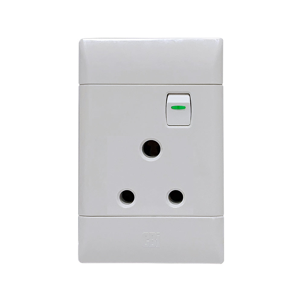 KonstruktIt Single Switched Socket 4x2, PVC