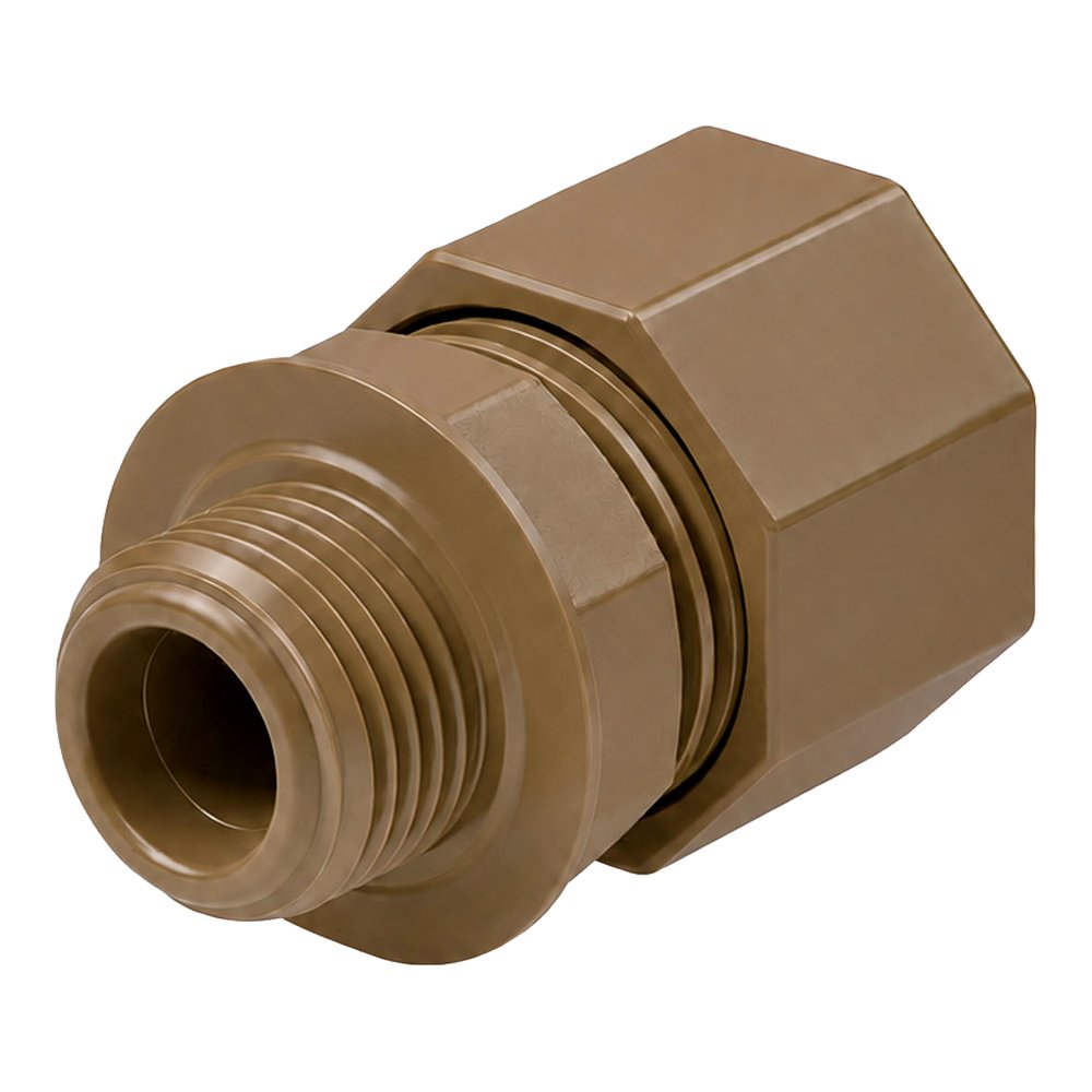 Unitwist Straight Coupler 15mm, Compression x Male 1/2"