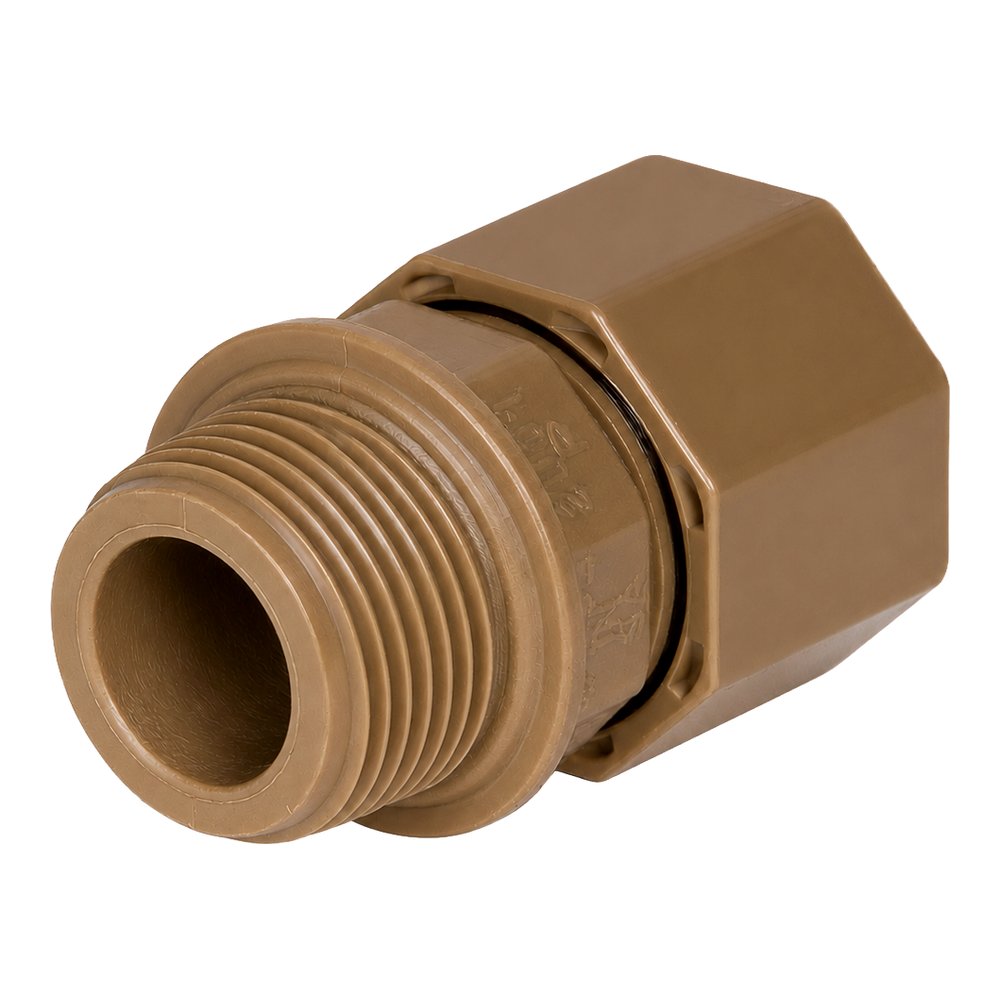 Unitwist Straight Coupler 15mm, Compression x Male 3/4"