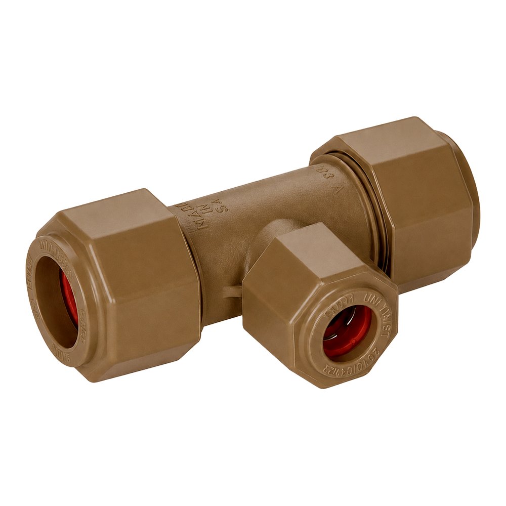 Unitwist Reducing Tee 22mm x 22mm x 15mm – CxCxC